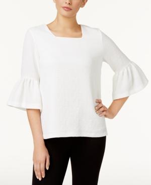 Calvin Klein Ruffled Jacquard Top