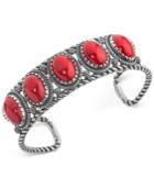 Coral Openwork Cuff Bracelet (27-2/5 Ct. T.w.) In Sterling Silver