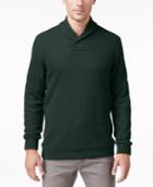 Tasso Elba Men's Big And Tall Honeycomb Textured Shawl-collar Pullover, Only At Macy's