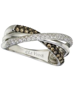 Le Vian Chocolatier Diamond Twist Band (1/2 Ct. T.w.) In 14k White Gold