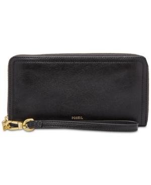 Fossil Logan Leather Zip Around Wallet