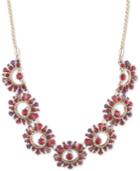 Marchesa Gold-tone Stone & Crystal 30-1/2 Statement Necklace