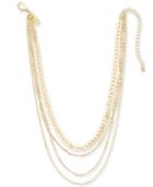 Inc International Concepts Gold-tone Multi-chain Layered Choker Necklace, 12 + 3 Extender, Created For Macy's