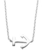 Unwritten Mini Anchor Pendant Necklace In Sterling Silver