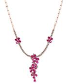 Rosa By Effy Ruby (5-1/8 Ct. T.w.) And Diamond (1-1/2 Ct. T.w.) Necklace In 14k Rose Gold