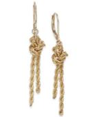 Charter Club Gold-tone Knotted Rope Chain Drop Earrings, Created For Macy's