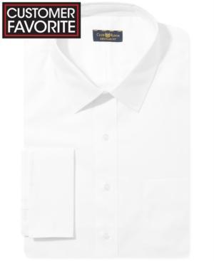 Club Room Estate Big And Tall Wrinkle Resistant White French Cuff Shirt