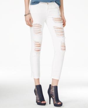 Guess Ripped Ordeal Cropped Skinny Jeans