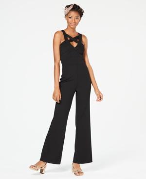 Crystal Doll Crisscross Cutout Jumpsuit