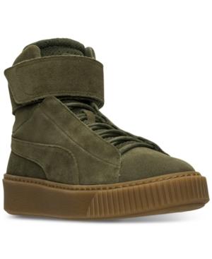 Puma Women's Suede Platform Mid Ow Casual Sneakers From Finish Line