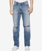 Calvin Klein Men's Straight-fit Essential Blue Jeans