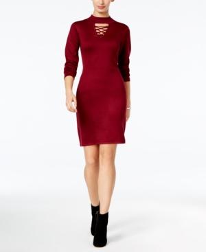Connected Choker-neck Sweater Dress