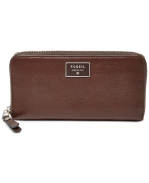 Fossil Dawson Leather Zip Around Wallet