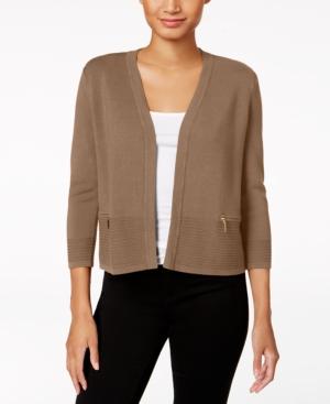 Charter Club Petite Ribbed Hem Cardigan, Created For Macy's
