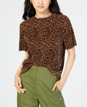 Gypsies & Moondust Juniors' Printed Micropleated Top