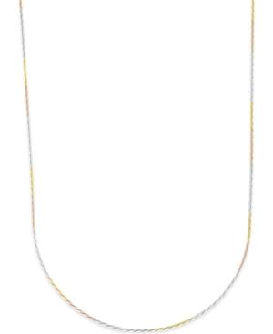 Giani Bernini Tri-tone Serpentine Necklace In Sterling Silver, And Rose And Gold-plated Sterling Silver