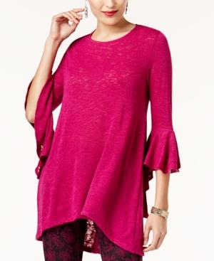 Alfani High-low Bell-sleeve Tunic, Created For Macy's