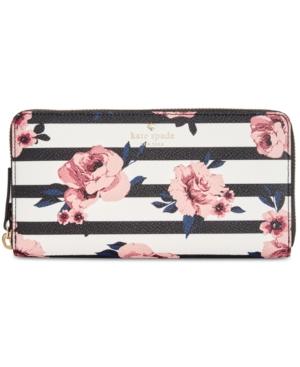 Kate Spade New York Hyde Lane Rose Striped Lacey Wallet