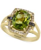 Olivia By Effy Peridot (2-3/4 Ct. T.w.) And Diamond (1/8 Ct. T.w.) Ring In 14k Gold