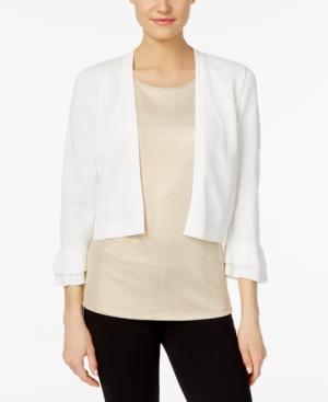 Calvin Klein Ruffled-sleeve Shrug