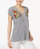 William Rast Tiger-applique T-shirt