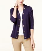 Jm Collection Grommet-trim Open Cardigan, Created For Macy's