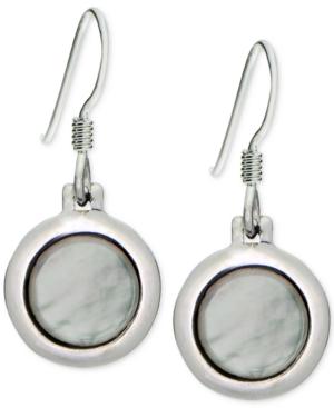 Giani Bernini Round Mother-of-pearl Drop Earrings In Sterling Silver, Only At Macy's