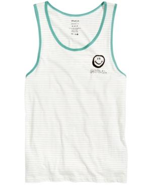 Rvca Men's Nice Day Graphic-print Stripe Tank