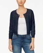 Maison Jules Lace-front Cardigan, Only At Macy's