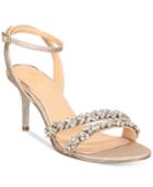 Jewel Badgley Mischka Jarrell Embellished Evening Sandals Women's Shoes