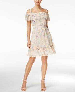 Tommy Hilfiger Floral-print Cold Shoulder Dress