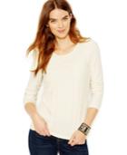 Lucky Brand Mixed Lace Thermal Top