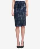 Dkny Printed Midi Wrap Skirt