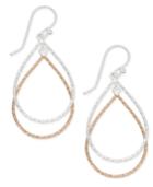 Giani Bernini Two-tone Teardrop Drop Earrings In Sterling Silver And 18k Gold-plated Sterling Silver, Only At Macy's