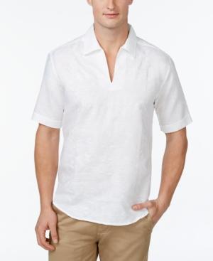 Cubavera Tri-color Panel Short-sleeve Shirt