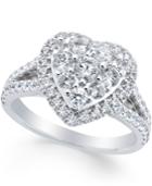 Diamond Heart Engagement Ring (1-1/2 Ct. T.w.) In 14k White Gold