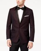 Ryan Seacrest Distinction Men's Slim-fit Burgundy Birdseye Dinner Jacket, Created For Macy's