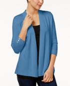 Charter Club Petite Open-front Cardigan, Created For Macy's