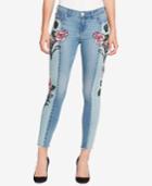 William Rast Contrast-wash Embroidered Skinny Jeans
