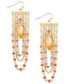 Inc International Concepts Gold-tone Multi-bead Chain Chandelier Earrings, Only At Macy's