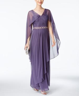 Alex Evenings Embellished Chiffon-overlay Gown