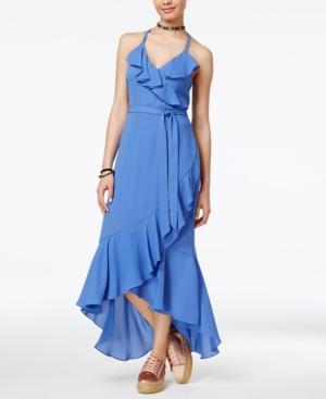 Shift Juniors' Ruffled Wrap Dress, Only At Macy's