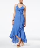 Shift Juniors' Ruffled Wrap Dress, Only At Macy's