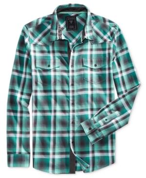 Guess Men's Long-sleeve Jordan Plaid Western Shirt