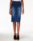 Nanette By Nanette Lepore Button-front Denim Reese Wash Pencil Skirt