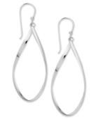Giani Bernini Sterling Silver Earrings, Twisted Oval Hoop Earrings