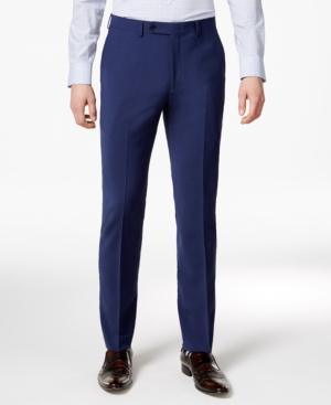 Bar Iii Men's Extra-slim Fit Stretch Wrinkle-resistant Blue Suit Pants, Only At Macy's