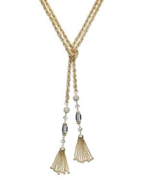 Inc International Concepts Gold-tone Beaded Y-shaped Tassel Necklace