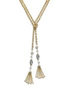 Inc International Concepts Gold-tone Beaded Y-shaped Tassel Necklace