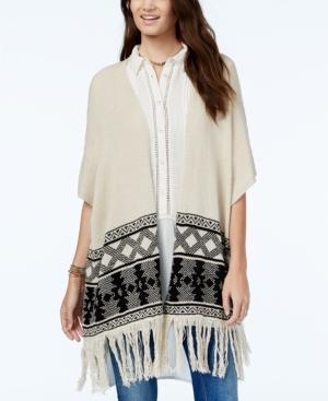 American Rag Border-pattern Fringe Sweater, Only At Macy's
